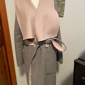 BCBGMaxAzria Pink and Gray Reversible Coat